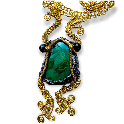 Malachite jewelry including rings, bracelets, necklaces, and earrings - Sundara Joon