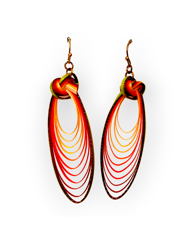 Organic bamboo earrings bursting color and opportunities - Sundara Joon