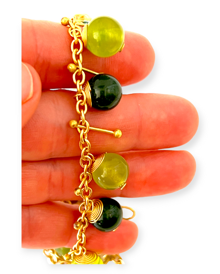 Chain necklace with colorful suspended gemstones - Sundara Joon