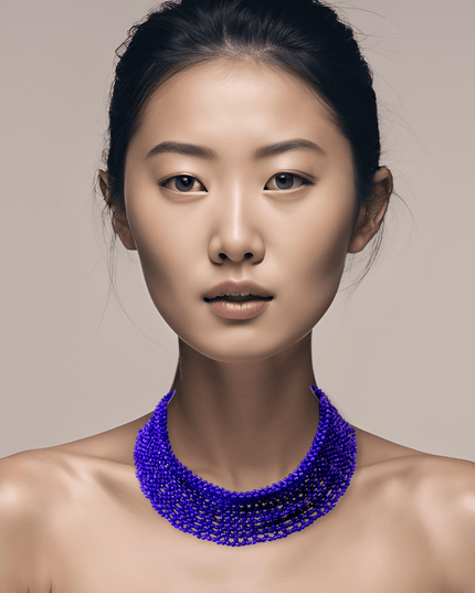 Amethyst beaded collar statement necklace - Sundara Joon