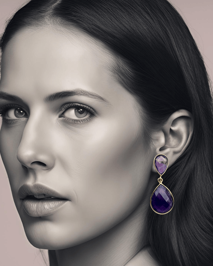 Amethyst for a purple punch earrings - Sundara Joon