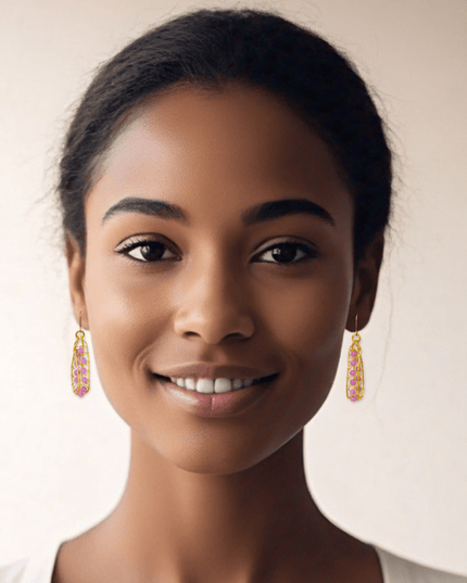 Amethyst hoop drop earrings - Sundara Joon