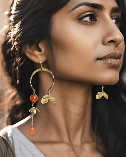 Balancing floral earrings - Sundara Joon