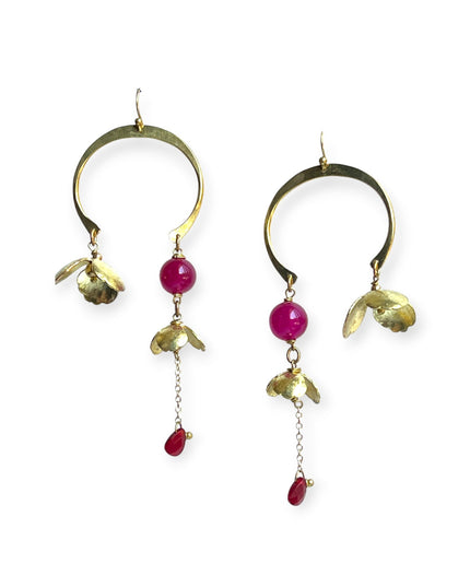 Balancing floral earrings - Sundara Joon