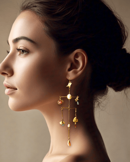 Balancing nature inspired statement earrings - Sundara Joon