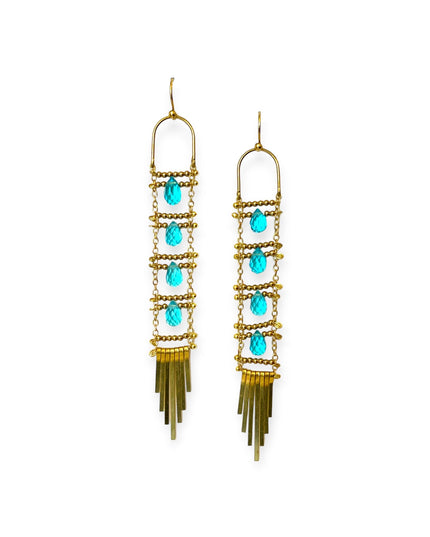 Beaded echelle earrings - Sundara Joon