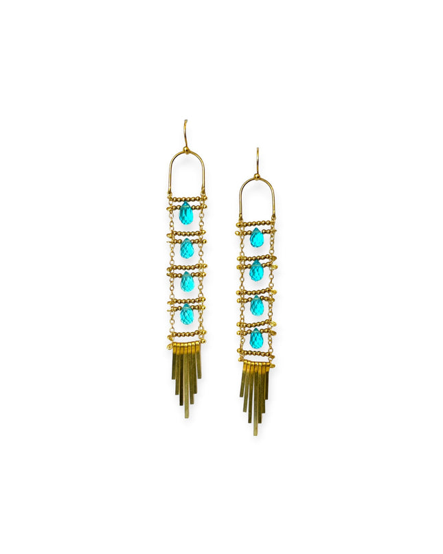 Beaded echelle earrings - Sundara Joon