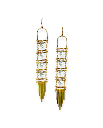 Beaded echelle earrings - Sundara Joon