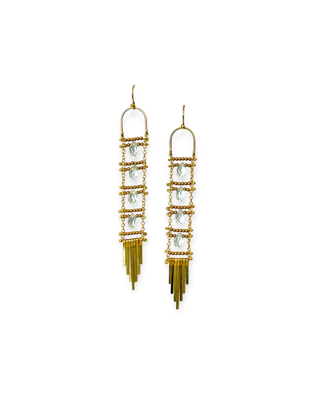 Beaded echelle earrings - Sundara Joon