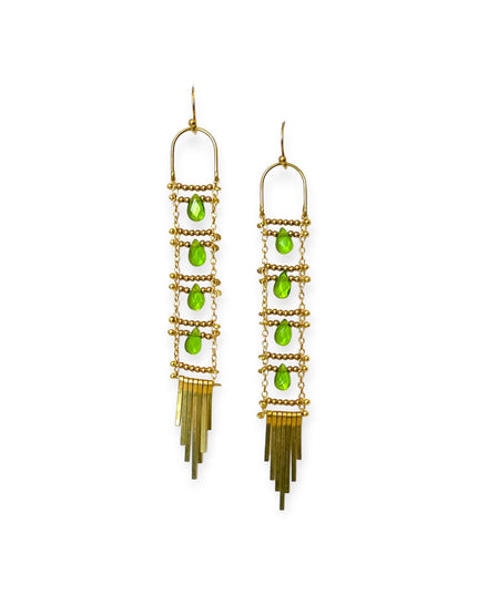 Beaded echelle earrings - Sundara Joon