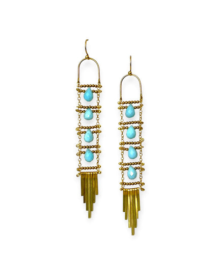 Beaded echelle earrings - Sundara Joon