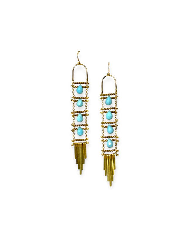 Beaded echelle earrings - Sundara Joon