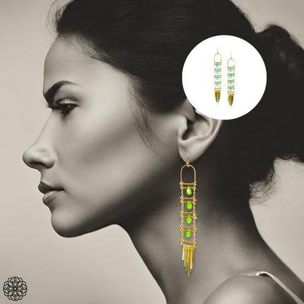 Beaded echelle earrings - Sundara Joon