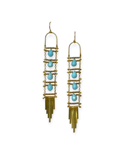 Beaded echelle earrings - Sundara Joon