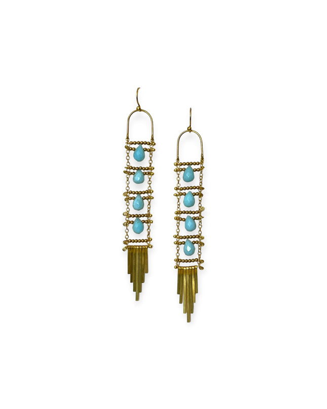 Beaded echelle earrings - Sundara Joon