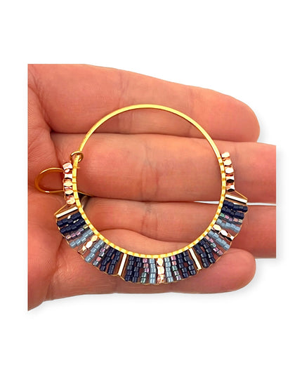 Beaded hoop earrings - Sundara Joon