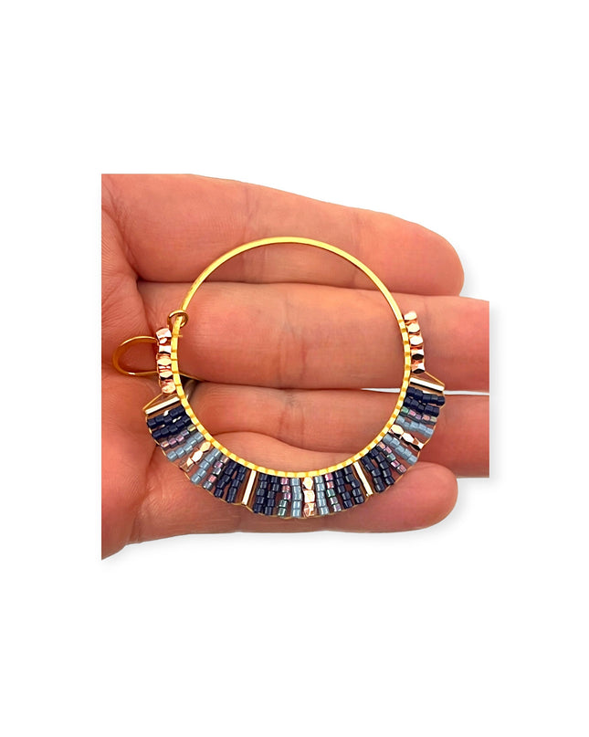 Beaded hoop earrings - Sundara Joon