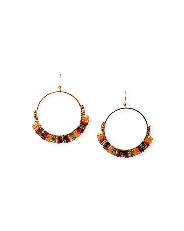 Beaded hoop earrings - Sundara Joon