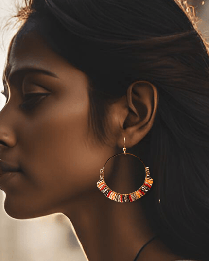 Beaded hoop earrings - Sundara Joon