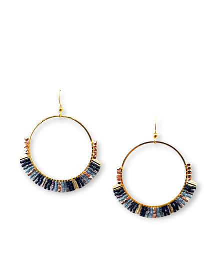 Beaded hoop earrings - Sundara Joon