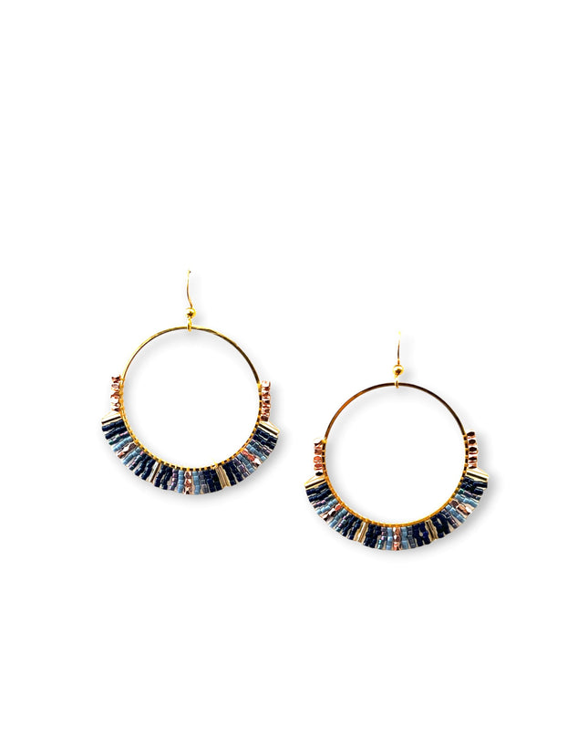 Beaded hoop earrings - Sundara Joon