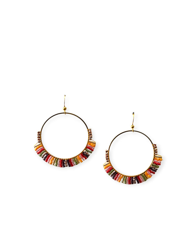 Beaded hoop earrings - Sundara Joon