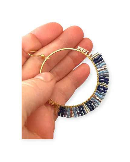 Beaded hoop earrings - Sundara Joon