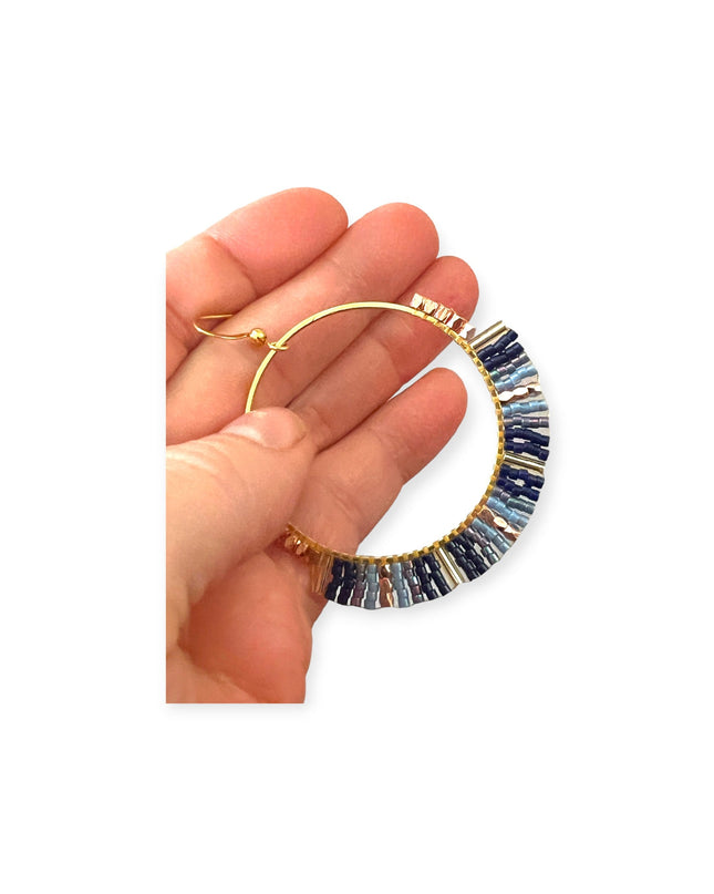 Beaded hoop earrings - Sundara Joon