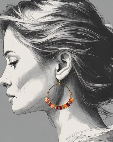 Beaded hoop earrings - Sundara Joon