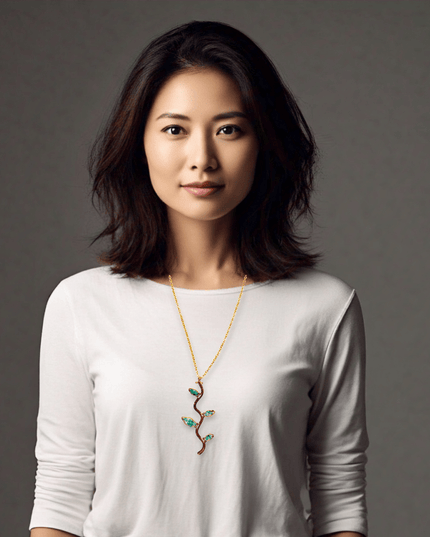 Blossoming sprig pendant necklace - Sundara Joon