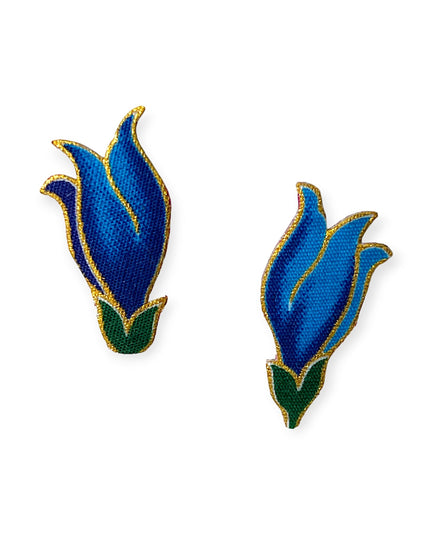 Blue blossom batik earrings - Sundara Joon