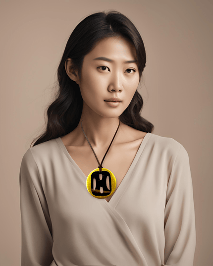 Bold medallion with Asian accent pendant necklace - Sundara Joon