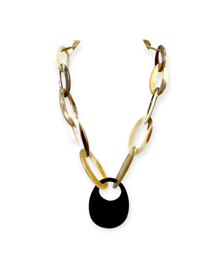 Classic and bold chainlink pendant statement necklace - Sundara Joon