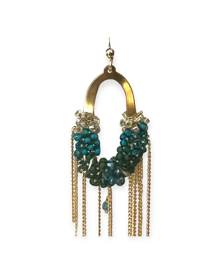 Colorful beaded waterfall earrings - Sundara Joon