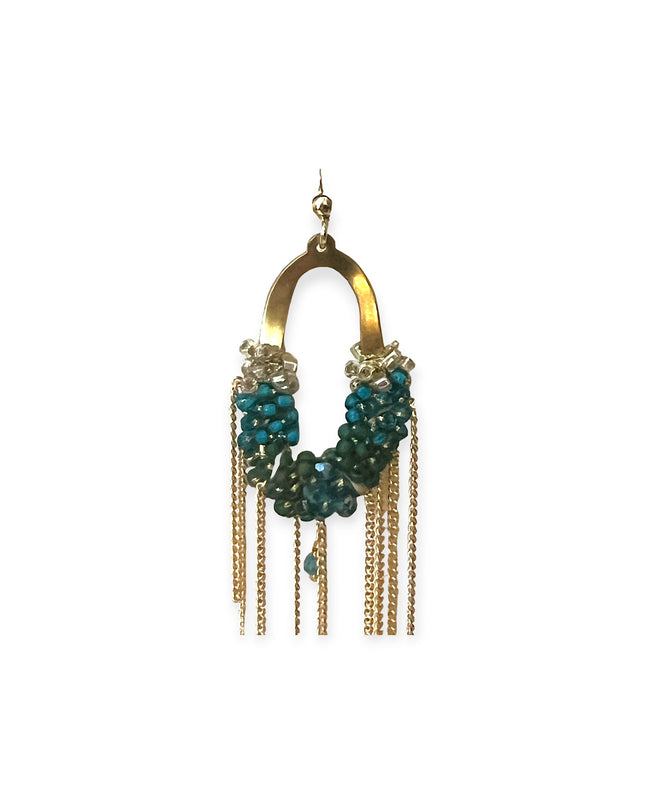 Colorful beaded waterfall earrings - Sundara Joon