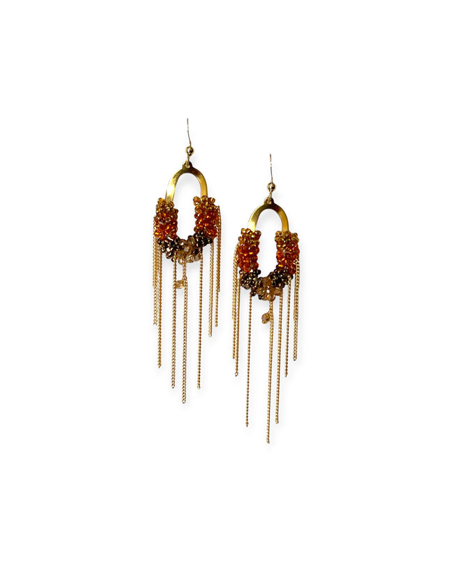 Colorful beaded waterfall earrings - Sundara Joon