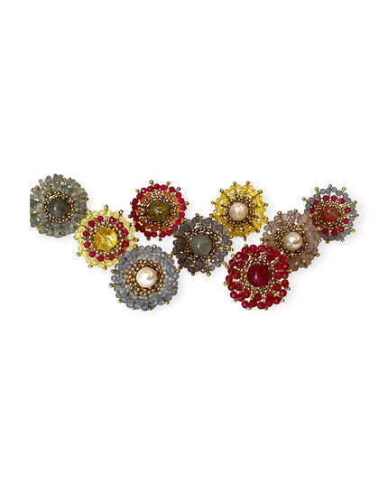 Colorful floral pattern ring - Sundara Joon