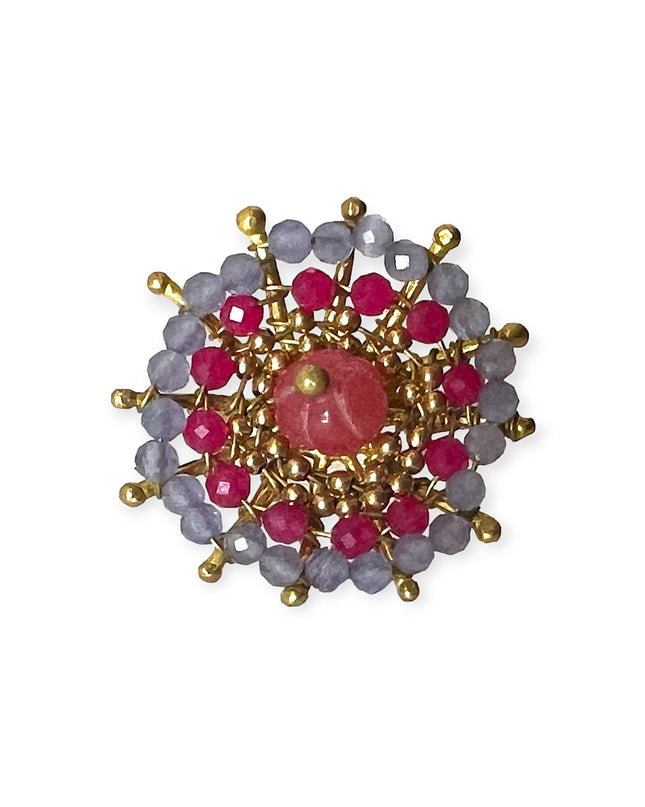 Colorful floral pattern ring - Sundara Joon