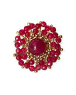 Red with Red (Elbaite and Garnet) - US size 6 (16.5 mm)