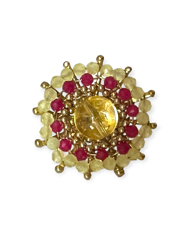 Colorful floral pattern ring - Sundara Joon