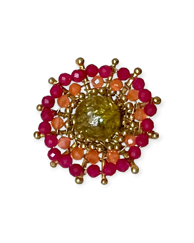 Colorful floral pattern ring - Sundara Joon