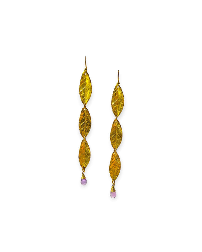 Dangling floral amethyst earrings - Sundara Joon