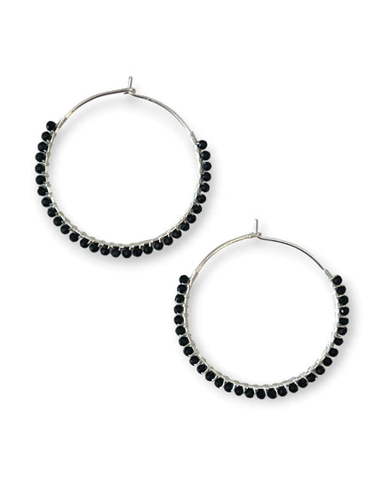 Delicate hoop earrings with colorful stones - Sundara Joon