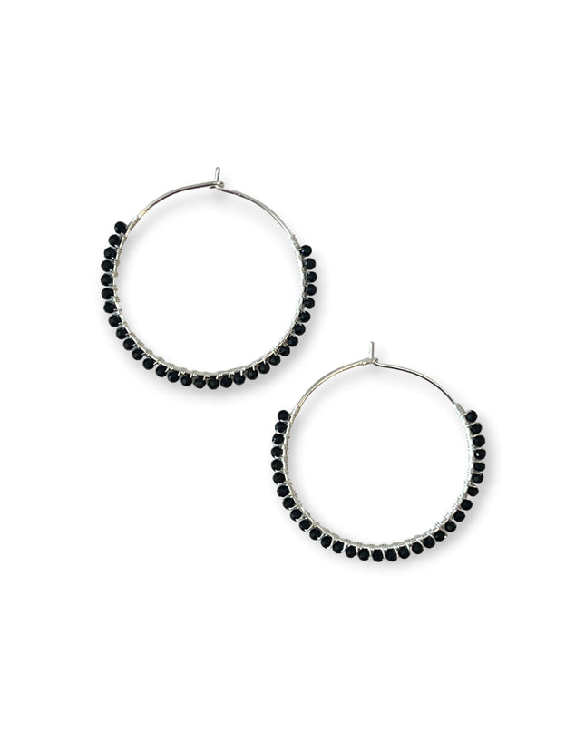 Delicate hoop earrings with colorful stones - Sundara Joon