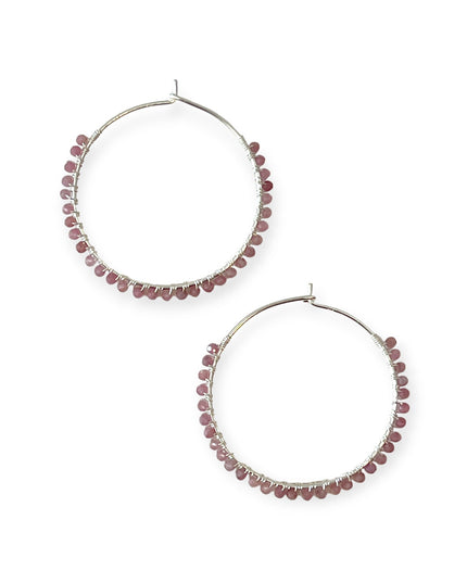 Delicate hoop earrings with colorful stones - Sundara Joon