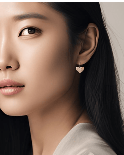 Delicate silver heart drop earrings - Sundara Joon