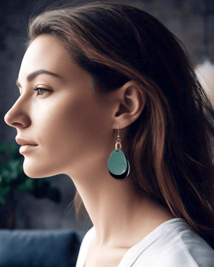 Double tear shaped drop earring - Sundara Joon