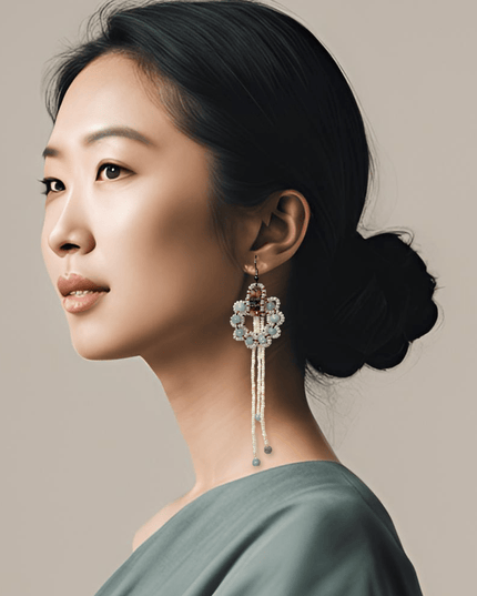 Dramatic larimar chandelier earrings - Sundara Joon