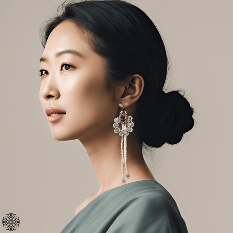 Dramatic larimar chandelier earrings - Sundara Joon