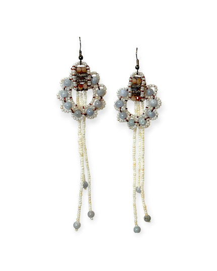 Dramatic larimar chandelier earrings - Sundara Joon